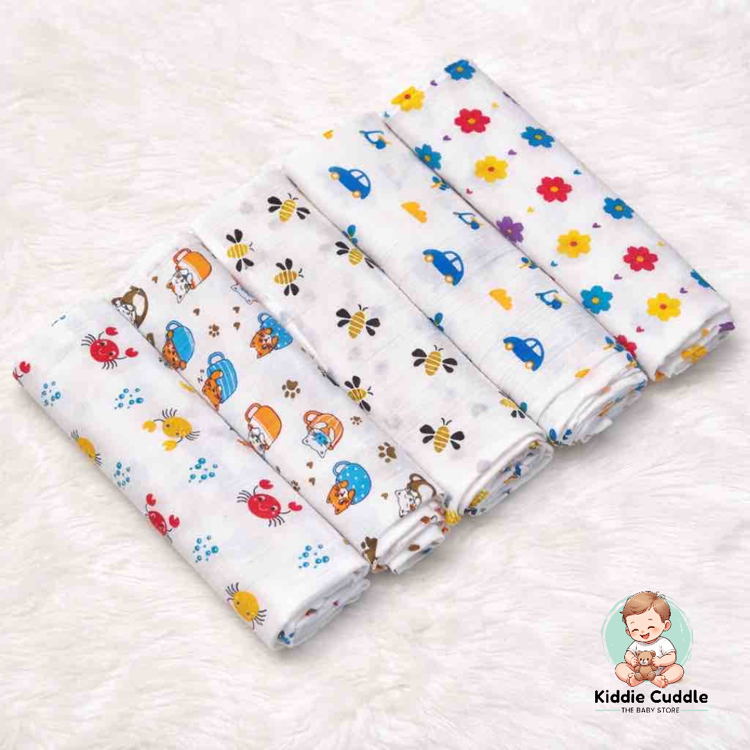 Crinkled Muslin Towels (pack of 4)