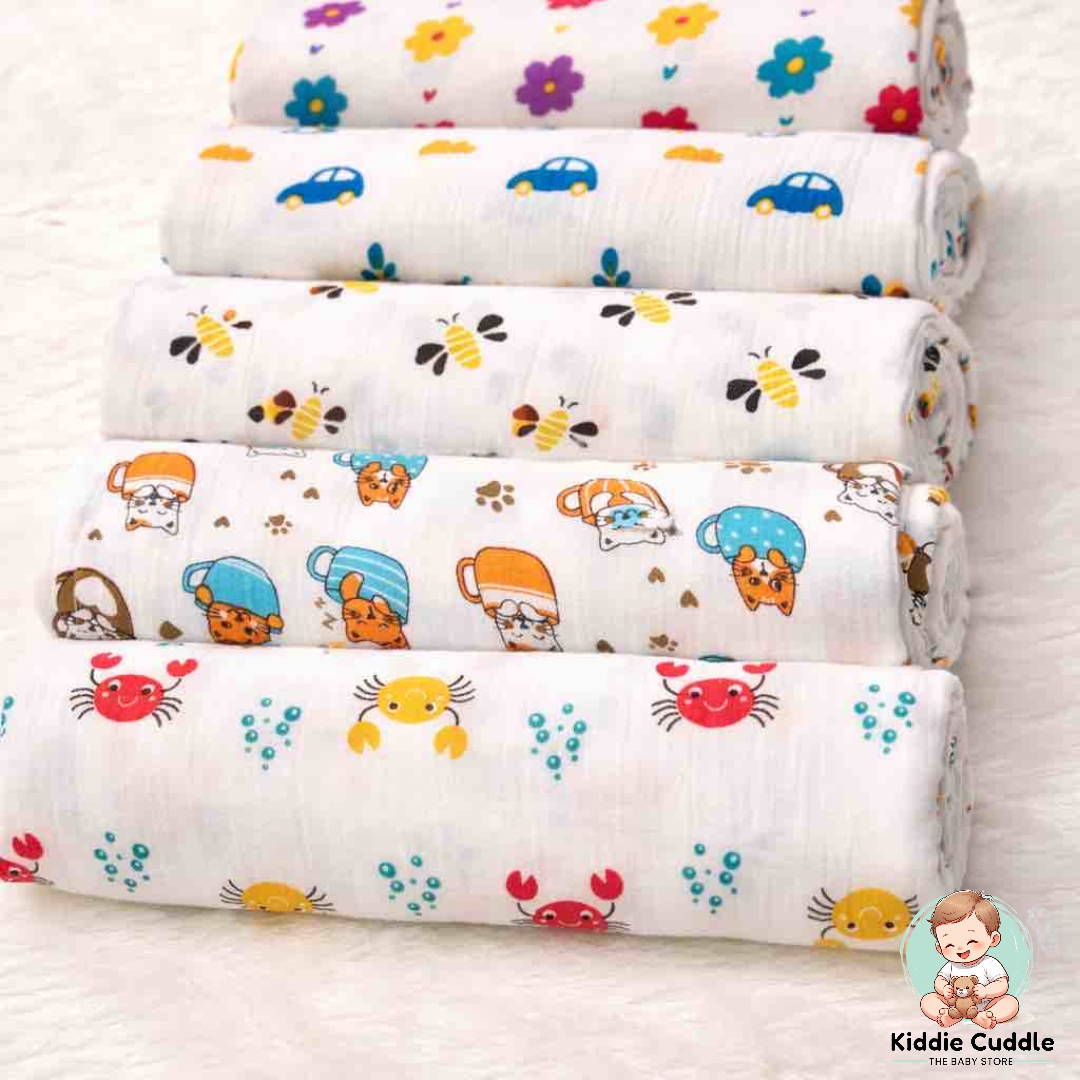 Crinkled Muslin Towels (pack of 4)