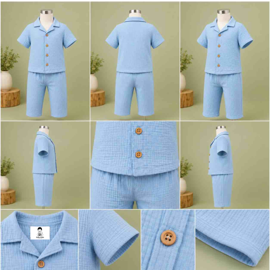 Crinkled Muslin Co-ord set