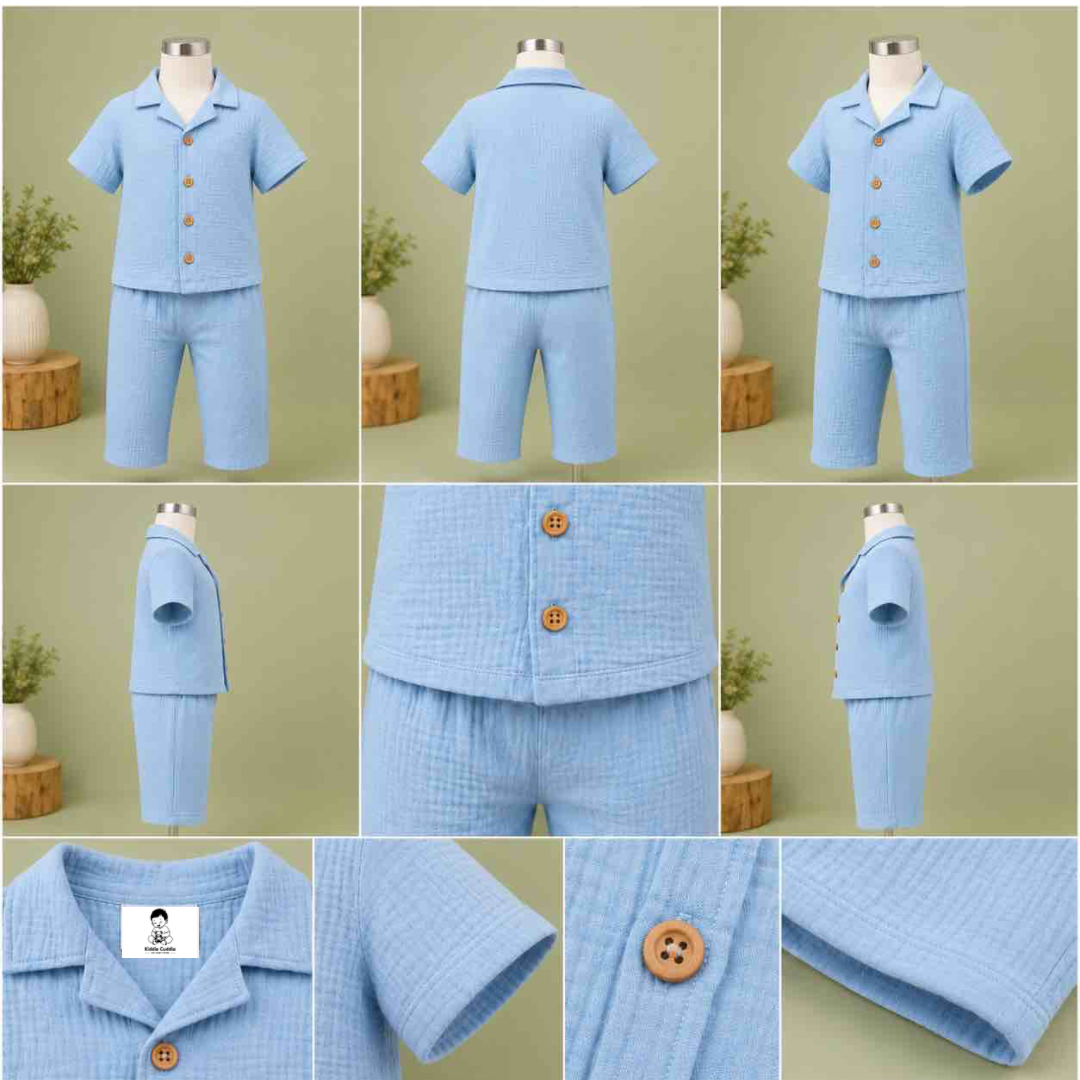 Crinkled Muslin Co-ord set