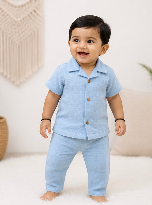 Crinkled Muslin Co-ord set