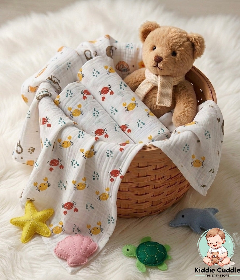 Crinkled Muslin Towels