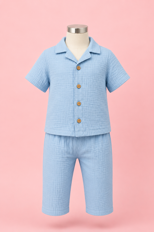 Crinkled Muslin Co-ord set