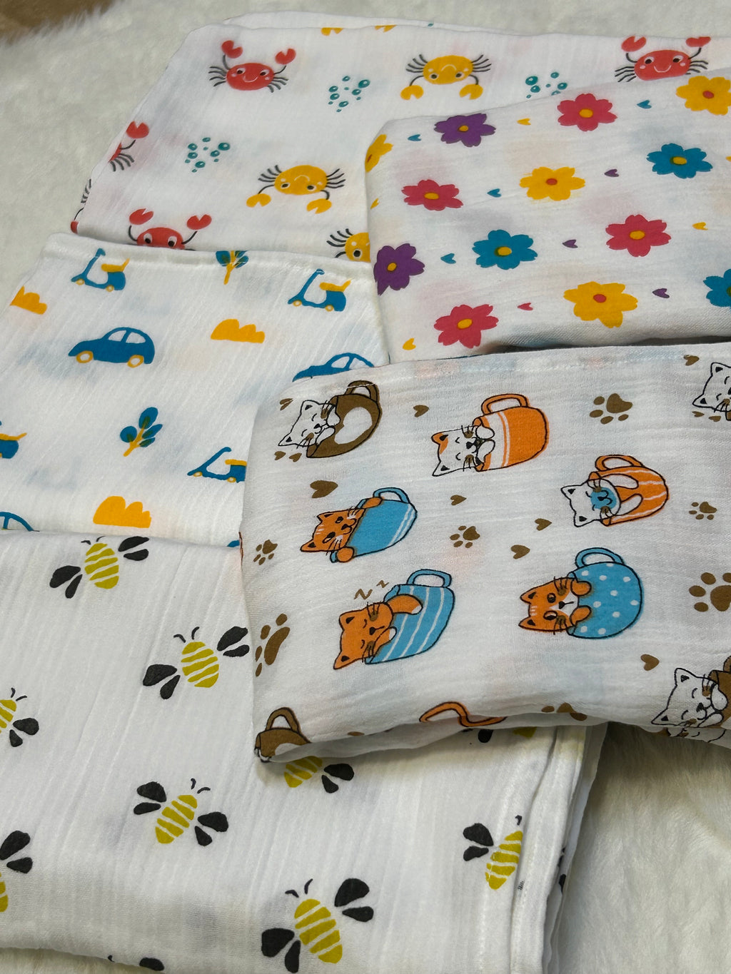 Crinkled Muslin Towels (pack of 2)